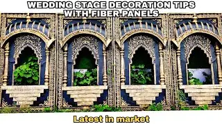 Wedding stage decoration with fiber panel for interior stage. 21&times;8 feet size stage backdrop
