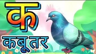 K Se kabutar//swar vyanjan Hindi varnmala for kids//a Se anar wala video @Kideasyzone- 