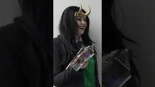Lady Loki Cosplay Making a Comic Book Airplane | Whack #Shorts