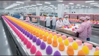 Inside the Factory That Makes Makeup Sponges | Full Industrial Process