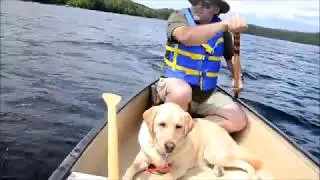 Back country Canoeing on Panuke lake Nova Scotia