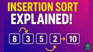 Insertion Sort Algorithm || Full explaination how this sorting algorithm works || Using Java