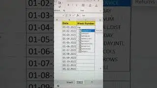 Find Week Number From Dates In Excel ✅ | Important Excel Function 💯 #excel #msexcel #learn #bytetech