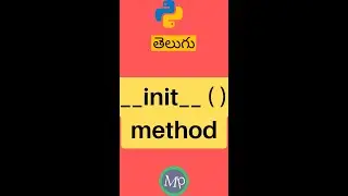 __init__ ( ) method in python #telugu | #shorts #pythonintelugu #coding #trend #trending  #program