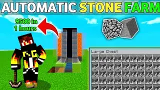 FULLY AUTOMATIC STONE FARM IN MINECRAFT 1.19😱( pocket, Java)