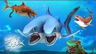 Double Head Shark Attack - Multiplayer - ALL SHARKS UNLOCKED - Android Gameplay [FHD]