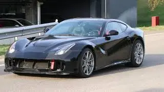 FERRARI 812 COMPETIZIONE  SPY FILMED TESTING NEAR FACTORY IN MARANELLO