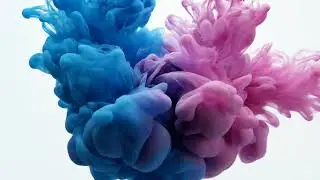 Sky blue and pink color mixing 