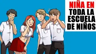 Única niña en una escuela para niños