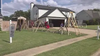 North Texas dad spends summer building front yard rollercoaster with kids