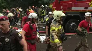 Firefighters rescue woman after Russia strikes Kyiv residential neighbourhood | AFP