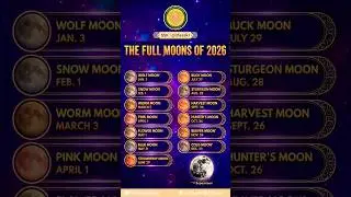 The Full Moons of 2026 | #moon #astronomicalevent | Credit: &copy; @ithessk