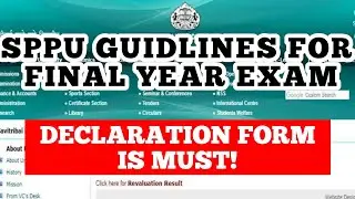 SPPU Guidlines For Final Year Exam | Fill the DECLARATION FORM | Sppu Exam Updates |