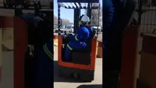 Precious during her reach Truck Training at Diversity Technology Training lnstitute