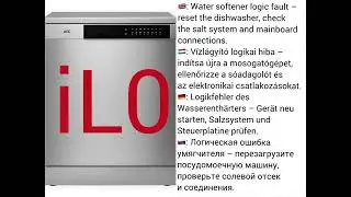 🔧 AEG Dishwasher Error iL0 &ndash; How to Fix | Water Softener Logic Fault | EN, HU, DE, RU | Help4Error