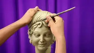 Cute Lord Krishna Face Making with clay | clay art portrait