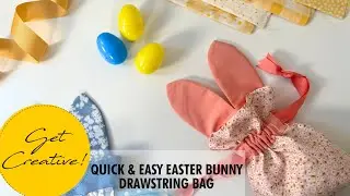 🐰 Sew a Bunny Ear Fabric Gift Bag - Easter Sewing Craft 🧵🪡✂️