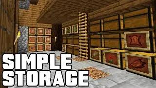 How To Build A Storage Room In Minecraft Survival | Minecraft Guide (1.17 Let's Play) Episode 5