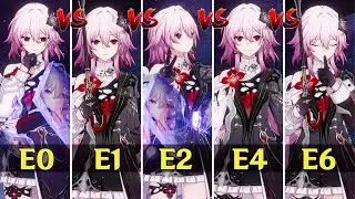 Evernight (Evil March) E0 против E1 против E2 против E4 против E6 | Сравнение Эйдолонов &mdash; Honkai:...