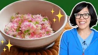 ✨ CUTE 6-Ingredient PINK Dip | Kamaboko Dip 🌺