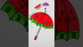 ☂️🍉Satisfying Art #art #viral #artwork #shorts #trending #painting #satisfying