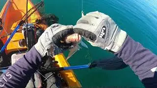 Kayak Fishing enjoying catching snappers at Sullivan's bay