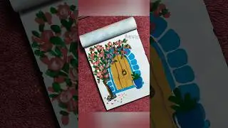 Mini watercolor painting ideas 💙#painting #watercolor #ytshorts #shorts #easyartwork #minipainting