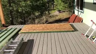 Sept 19 - 250 Reno Tar Paper on Roof, Install Timber Brackets, Demo Metal Off Soffits