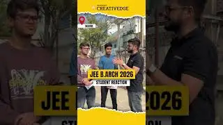 JEE B.Arch 2026 Student Live Reaction 🔥 Maths Was Tough | Overall Paper Moderate #shorts