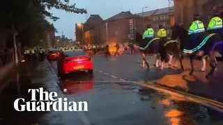 Glasgow: Riot police deployed after Irish unity march and counter-protest clash