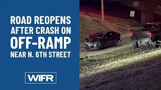 Road reopens after crash on off-ramp near N. 6th Street