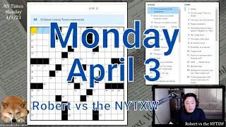 This puzzle seems PG-13 [0:11/2:17]  ||  Monday 4/3/23 New York Times Crossword
