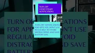 Tech Tip Of the Day - Turn off unnecessary notifications