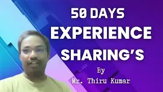 Mr. Thirukumar's - 50 Days Experience Sharing's with Export Help Center | Learn Exim Practically