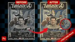 Cómo Aplicar TEXTURAS en PHOTOSHOP a tus diseños  (EFECTO VINTAGE/RETRO) / Tutorial 2025