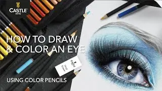How To Draw & Color A Blue Eye Using Color Pencils | Castle Arts
