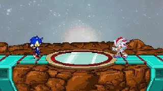 SSF2 Mod Battle: Sonic V3 Vs Hyper Shadow (Normally)