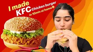 I Made KFC Style Chicken Burger at Home in Just 10 Minutes! 🍔🔥