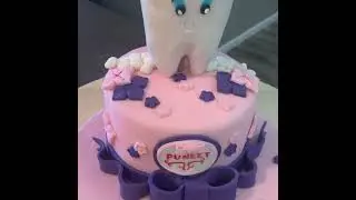 Smiling teeth Dentist theme Cake 3D dental cake