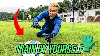 HOW TO TRAIN BY YOURSELF DURING CORONA - SOLO GOALKEEPER TRAINING 😱🧤