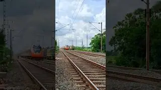 Parallel Overtake Vande Bharat vs Freight Trains #shorts