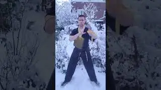Nunchaku freestyle training in the snow #shorts #winter #health #tricks #flow #sports #fitness