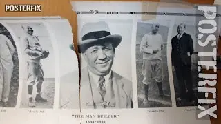 RESTORING Knute Rockne - a Scarce 1931 Photo-Poster -  Linen Backed at Posterfix