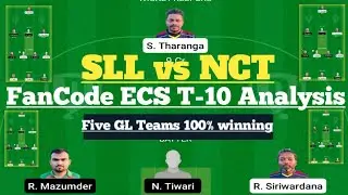 SLL vs NCT Dream11 Winning Team||Dream11 Prediction|FanCode ECS T10 Cyprus|H2H+SL+GL