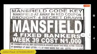 Mansfield at Away on Red Coupon Key: UK Football Pools Season