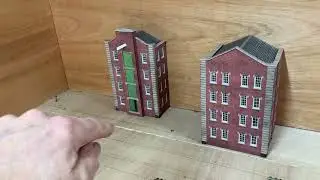 Walton Haven Model Railway. Metcalfe warehouse, embankments and scratch building a station halt *8