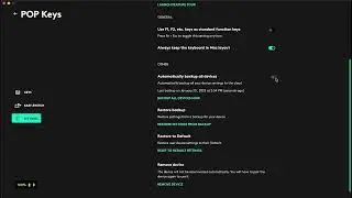 How do I enable automatic backup on Logitech Pop Keys?