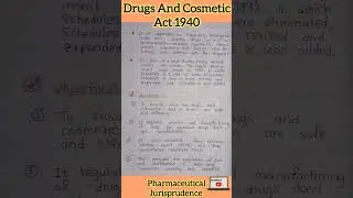 P' Jurisprudence  UNIT 1 D&C act 1940 📌📌💭✔️#bpharmacy #5th_semester #pharmaceuticaljurisprudence