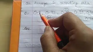 Decimal - Arranging the decimal numbers in ascending order