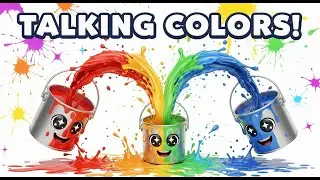 Learn Colors with Talking Paint Buckets 🪣🗣️ | Educational Video for Kids | Learn Colors